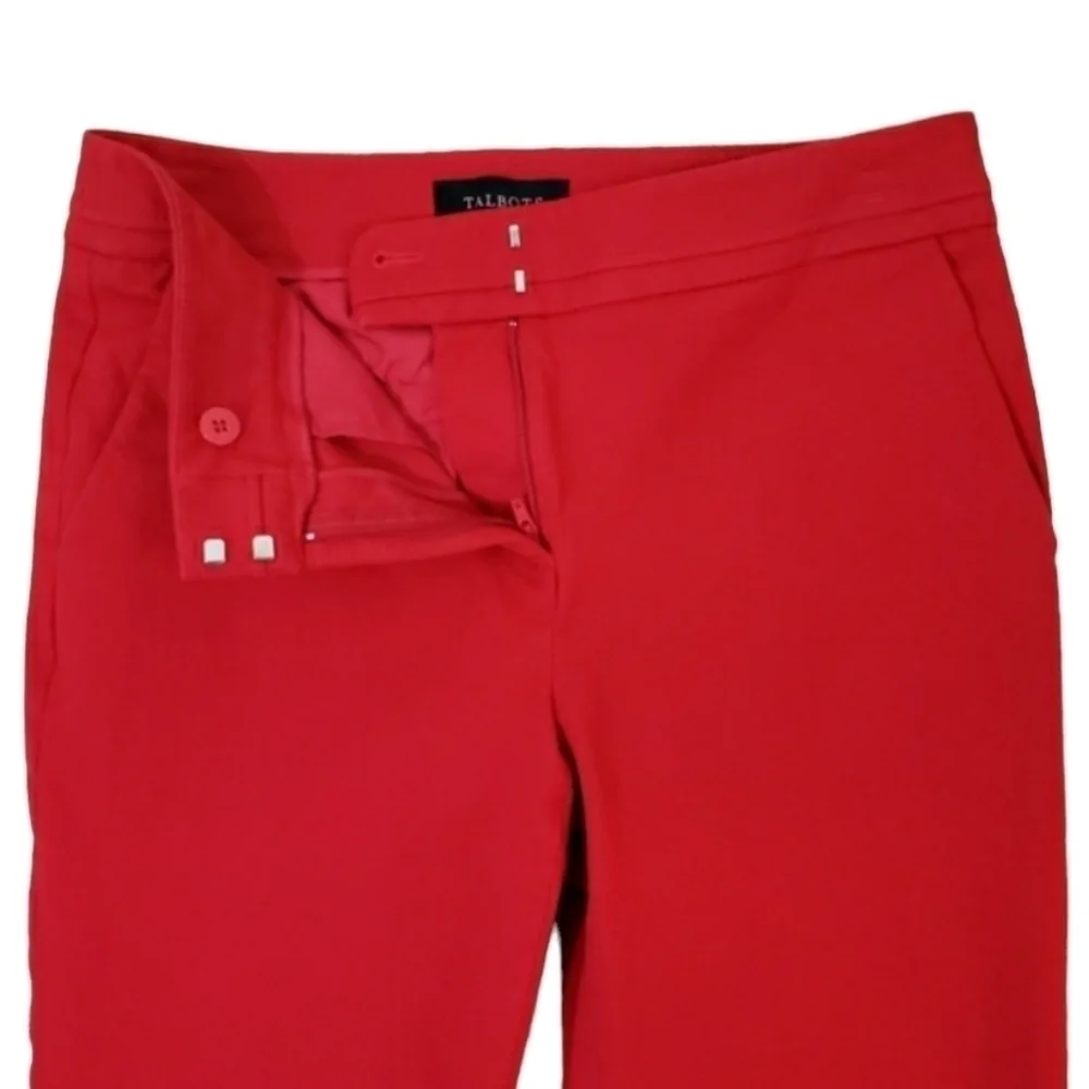 Talbots~Woman Size 2~Red/Black Skinny Ankle Pants Stretch.
